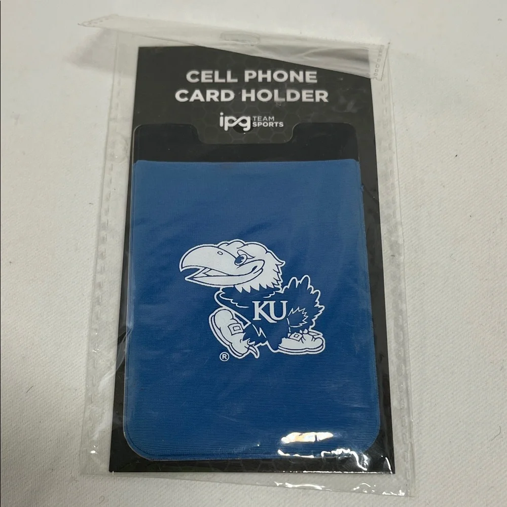 Blue KU Jayhawks Cell Phone Card Holder